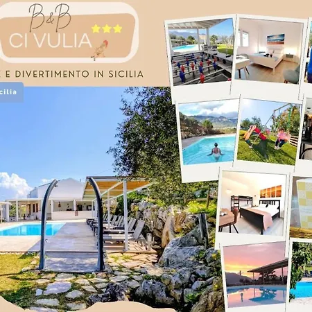 Ci Vulia - Sicilia, Con Colazione, Piscina, Barbecue, Parcheggio, Free Wifi, Sea Pool And Bbq ألكامو مارينا