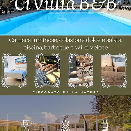 Alojamento de Acomodação e Pequeno-almoço Ci Vulia - Sicilia, Con Colazione, Piscina, Barbecue, Parcheggio, Free Wifi, Sea Pool And Bbq 4*